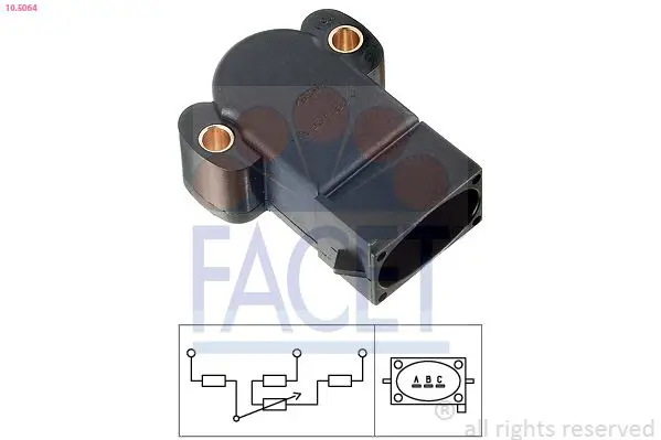 Handler.Part Sensor, throttle position FACET 105064 1