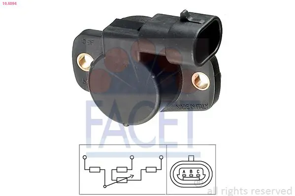 Handler.Part Sensor, throttle position FACET 105094 1