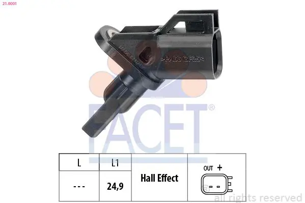 Handler.Part Sensor, wheel speed FACET 210001 1