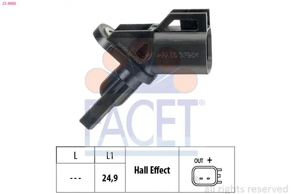 Handler.Part Sensor, wheel speed FACET 210005 1