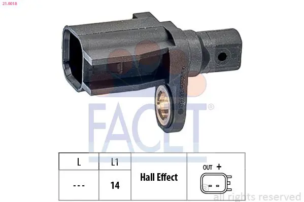 Handler.Part Sensor, wheel speed FACET 210018 1