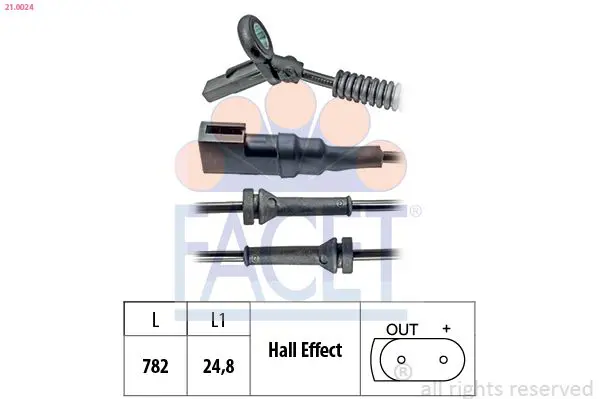 Handler.Part Sensor, wheel speed FACET 210024 1