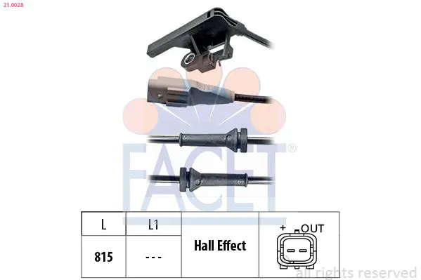 Handler.Part Sensor, wheel speed FACET 210028 1