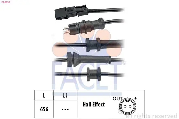 Handler.Part Sensor, wheel speed FACET 210153 1