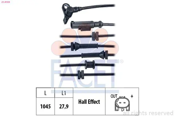 Handler.Part Sensor, wheel speed FACET 210159 1