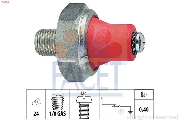 Handler.Part Oil pressure switch FACET 70014 1