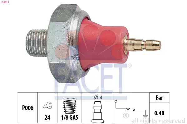 Handler.Part Oil pressure switch FACET 70015 1