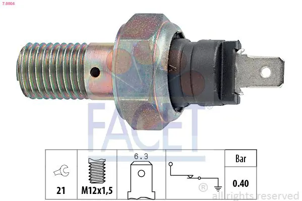 Handler.Part Oil pressure switch FACET 70004 1