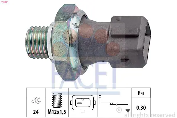 Handler.Part Oil pressure switch FACET 70071 1