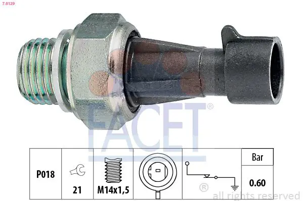 Handler.Part Oil pressure switch FACET 70098 1