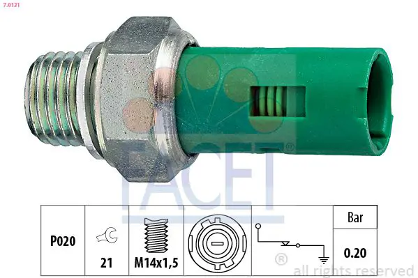 Handler.Part Oil pressure switch FACET 70131 1