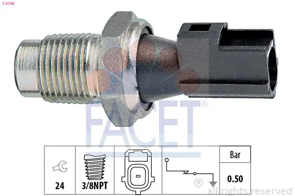 Handler.Part Oil pressure switch FACET 70148 1