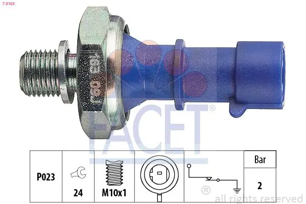 Handler.Part Oil pressure switch FACET 70163 1