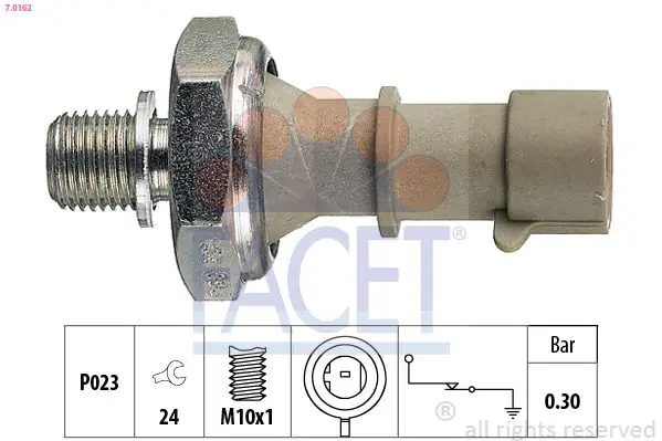 Handler.Part Oil pressure switch FACET 70162 1