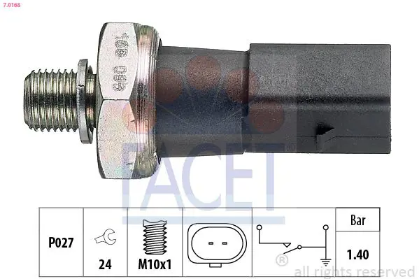 Handler.Part Oil pressure switch FACET 70168 1