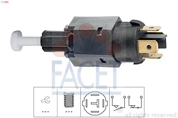 Handler.Part Switch, clutch control (cruise control) FACET 71065 1