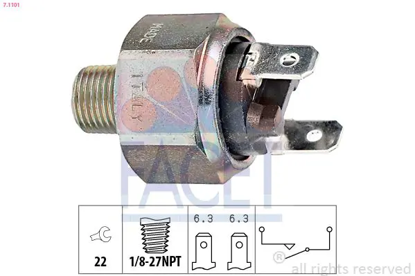 Handler.Part Brake light switch FACET 71101 1