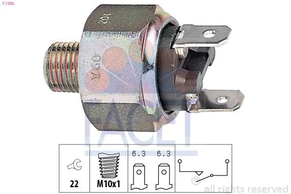 Handler.Part Brake light switch FACET 71102 1