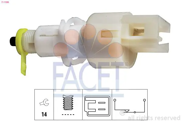 Handler.Part Switch, clutch control (cruise control) FACET 71108 1