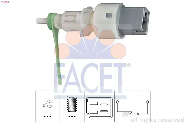 Handler.Part Switch, clutch control (cruise control) FACET 71159 1