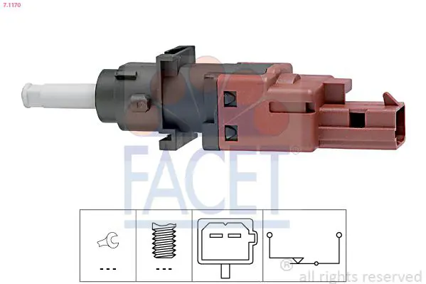 Handler.Part Switch, clutch control (cruise control) FACET 71170 1