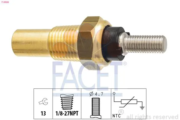 Handler.Part Sensor, coolant temperature FACET 73028 1