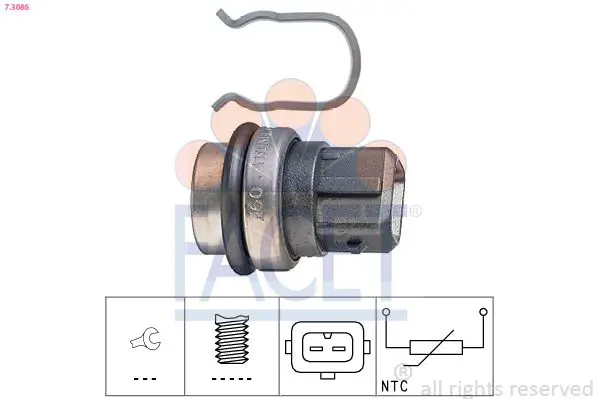 Handler.Part Sensor, coolant temperature FACET 73086 1