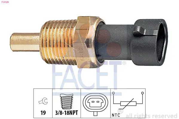 Handler.Part Sensor, oil temperature FACET 73129 1