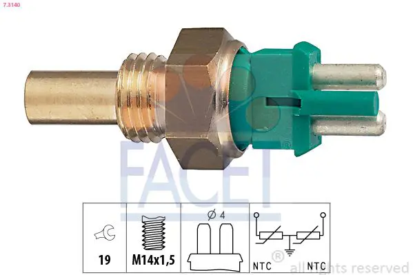 Handler.Part Sensor, coolant temperature FACET 73140 1