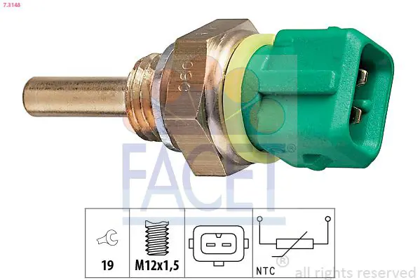 Handler.Part Sensor, coolant temperature FACET 73148 1