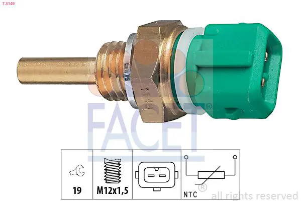 Handler.Part Sensor, coolant temperature FACET 73149 1