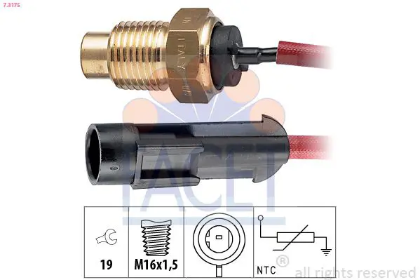 Handler.Part Sensor, coolant temperature FACET 73175 1