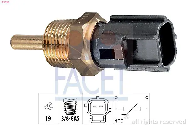 Handler.Part Sensor, coolant temperature FACET 73230 1