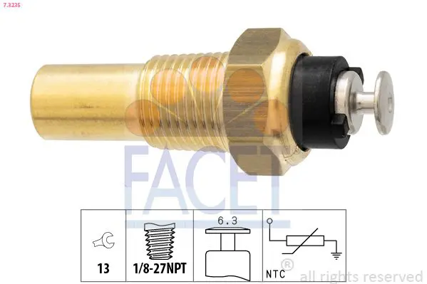 Handler.Part Sensor, coolant temperature FACET 73235 1