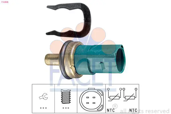 Handler.Part Sensor, coolant temperature FACET 73258 1