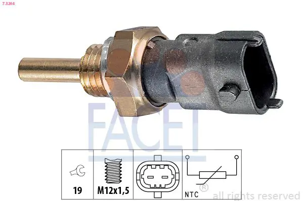 Handler.Part Sensor, coolant temperature FACET 73264 1