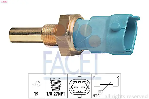 Handler.Part Sensor, coolant temperature FACET 73263 1