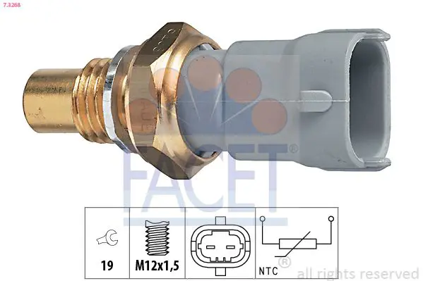 Handler.Part Sensor, coolant temperature FACET 73268 1