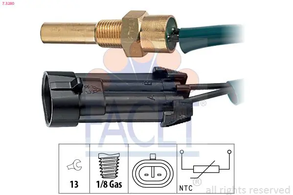 Handler.Part Sensor, coolant temperature FACET 73280 1