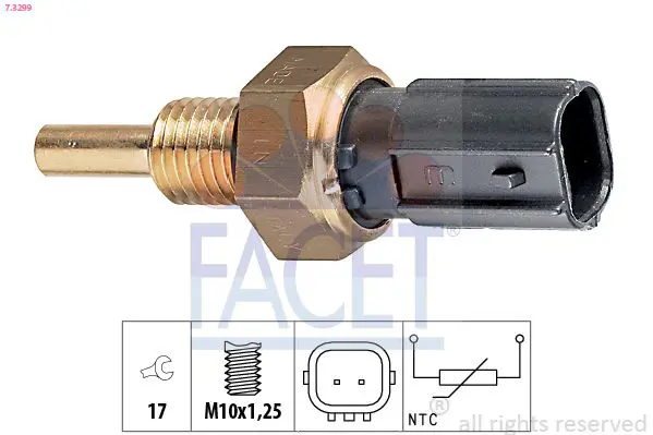 Handler.Part Sensor, coolant temperature FACET 73299 1