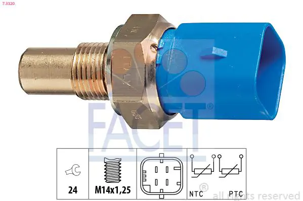 Handler.Part Sensor, coolant temperature FACET 73320 1