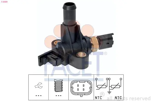 Handler.Part Sensor, coolant temperature FACET 73348 1