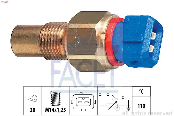 Handler.Part Sensor, coolant temperature FACET 73521 1