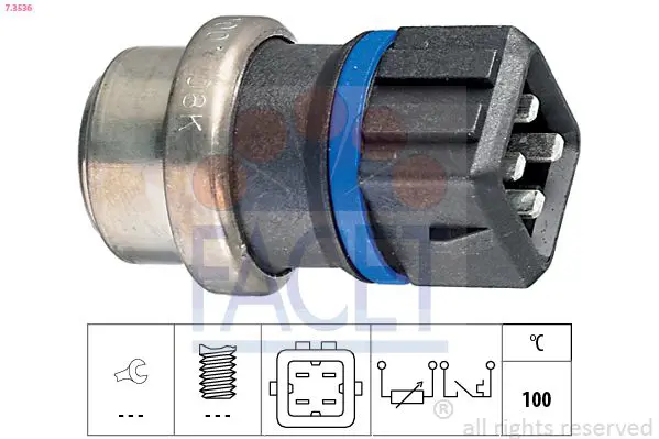 Handler.Part Sensor, coolant temperature FACET 73536 1