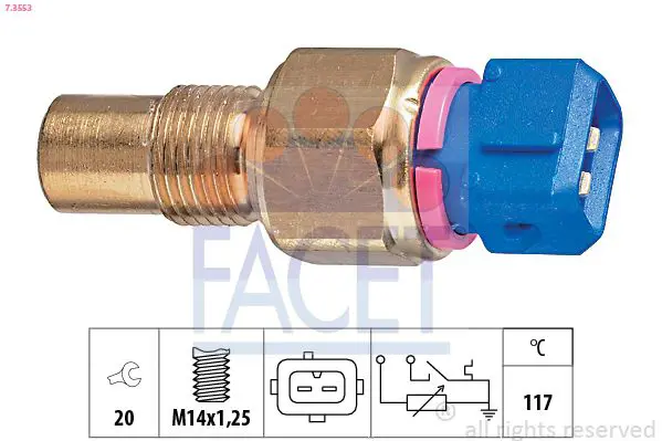 Handler.Part Sensor, coolant temperature FACET 73553 1