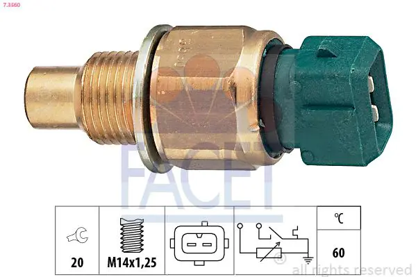 Handler.Part Sensor, coolant temperature FACET 73560 1