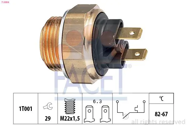 Handler.Part Temperature switch, radiator fan FACET 75004 1