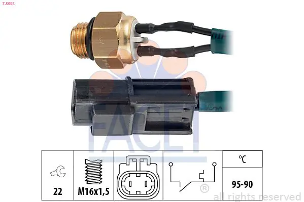 Handler.Part Temperature switch, radiator fan FACET 75055 1