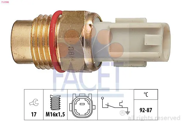 Handler.Part Temperature switch, radiator fan FACET 75198 1