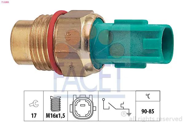 Handler.Part Temperature switch, radiator fan FACET 75266 1